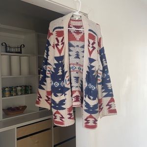 Aztec design cardigan